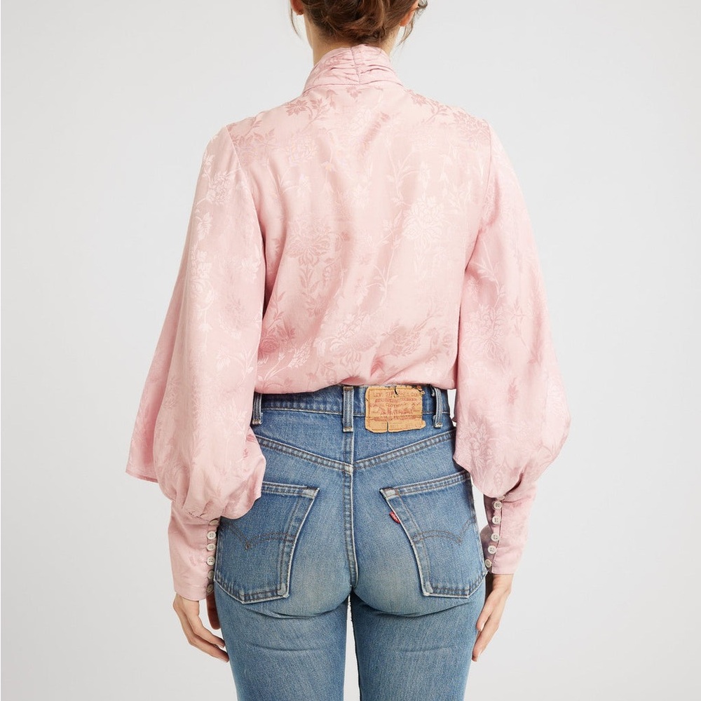 NWT Mille GiGi Jacquard Long Sleeve Blouse - Picture 5 of 9